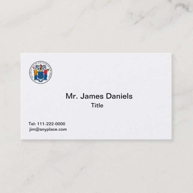 New Jersey Seal Business Card (Front)