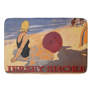 New Jersey Shore,, add text Bath Mat