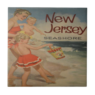 new jersey shore vintage tourist vacation tile