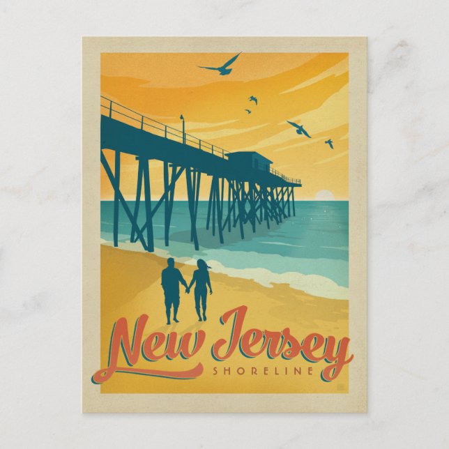 New Jersey Shoreline Postcard (Front)