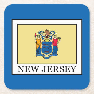New Jersey Square Paper Coaster