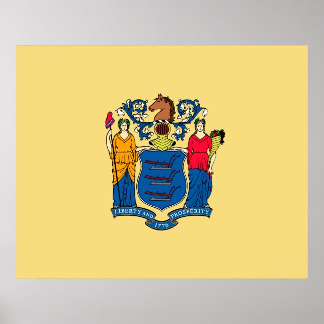 New Jersey State Flag Design Poster (Front)