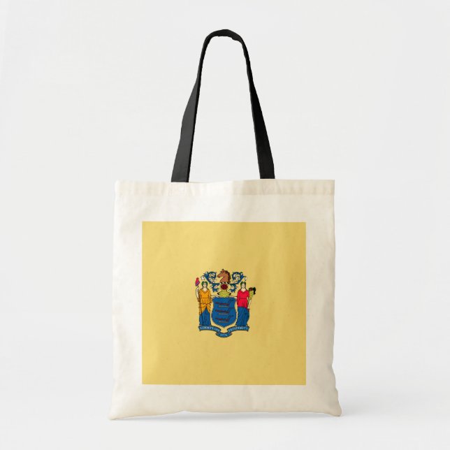 New Jersey State Flag Design Tote Bag (Front)