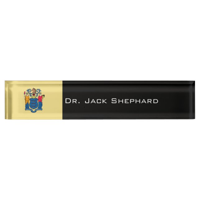 New Jersey State Flag Nameplate (Front)