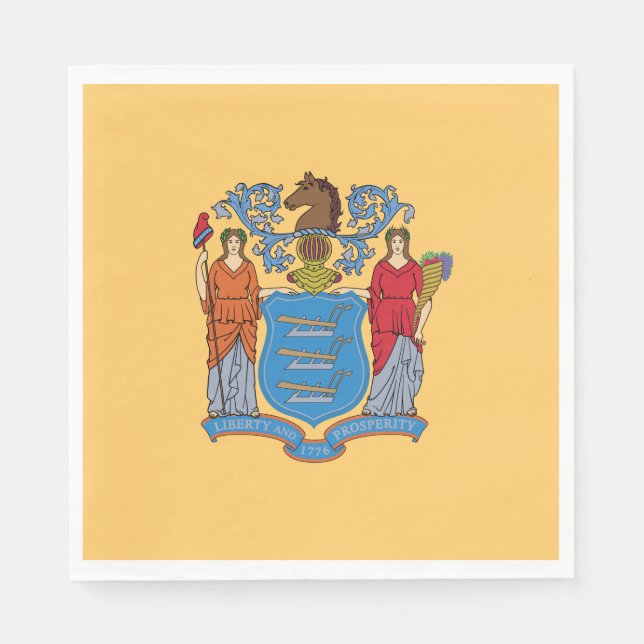 New Jersey State Flag Napkin (Front)