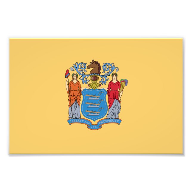 New Jersey State Flag Photo Print (Front)