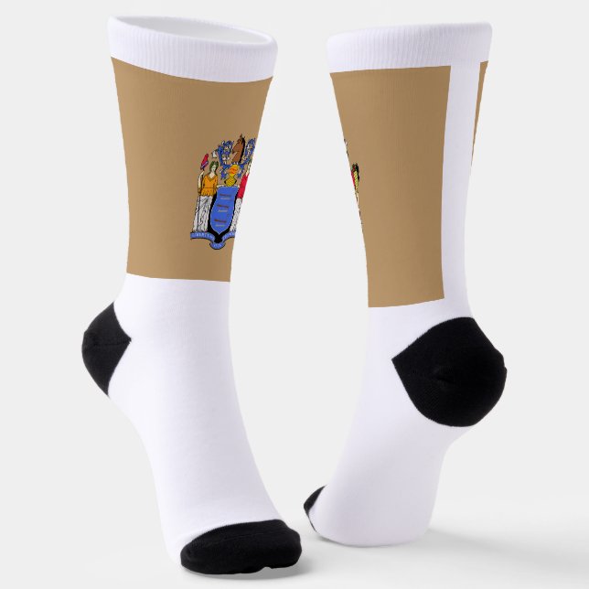 New Jersey State flag Socks (Angled)