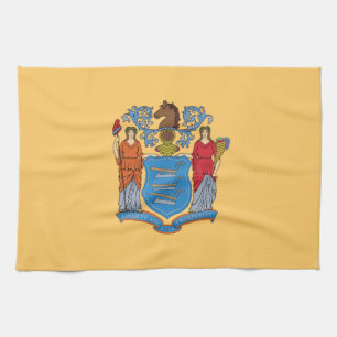 New Jersey State Flag Tea Towel