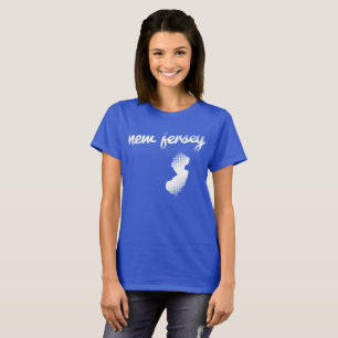 New Jersey state in white T-Shirt
