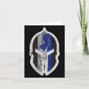 New Jersey State Lice Thin Blue Line Spartan _1 Card