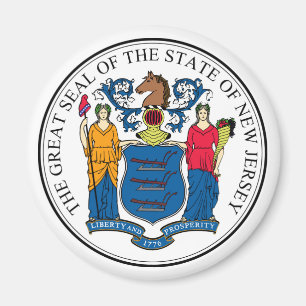 New Jersey state seal america republic symbol flag Magnet