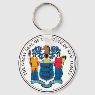 New Jersey State Seal Key Ring
