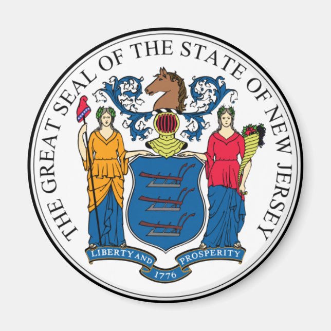 New Jersey State Seal Magnet (Front)