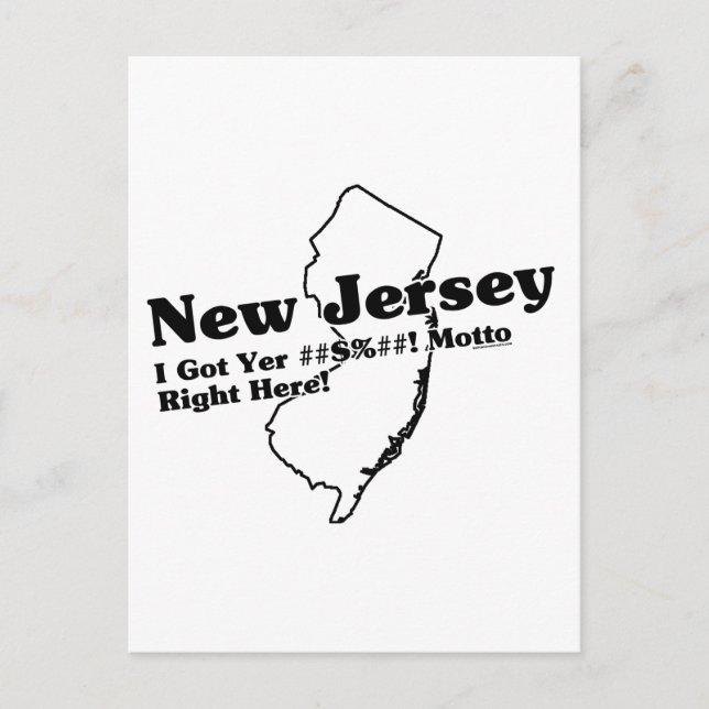 New Jersey State Slogan Postcard (Front)