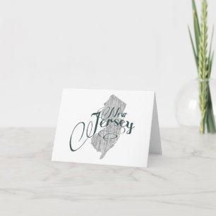 New Jersey State Typography Note Card