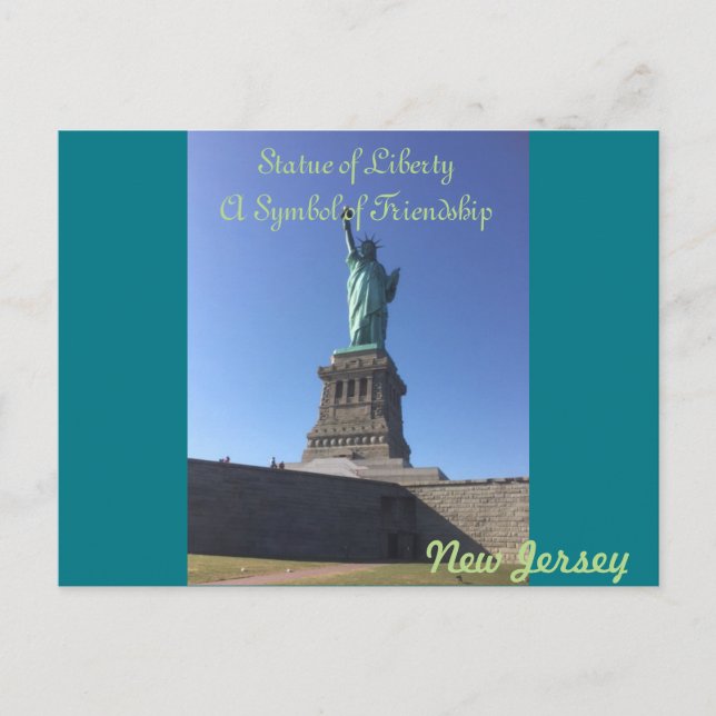 New Jersey Statue of Liberty Postcard (Front)