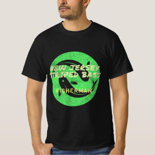NEW JERSEY STRIPED BASS FISHERMAN T-Shirt