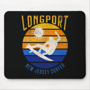 New Jersey Surfer Longport Nj Surfing Beaches Beac Mouse Pad