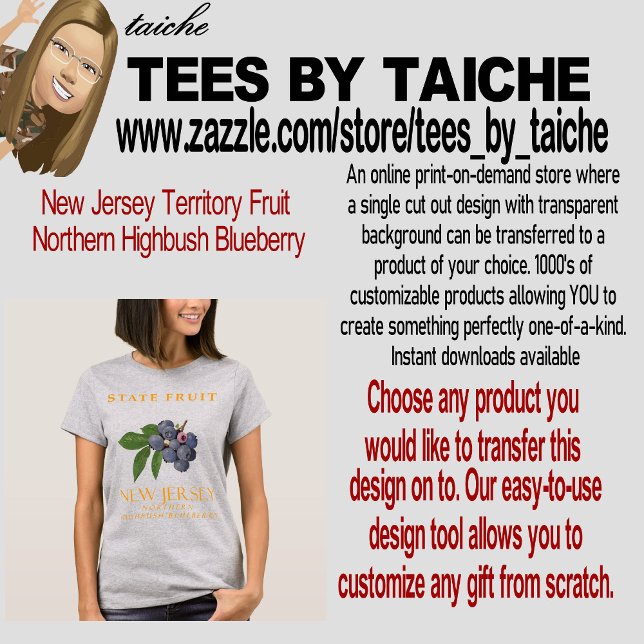 New Jersey Territory Fruit Northern Blueberry T-Shirt (Creator Uploaded)