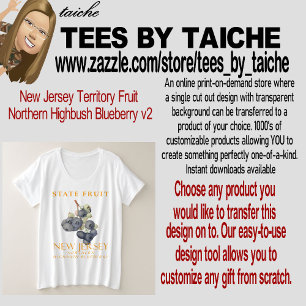 New Jersey Territory Fruit Northern Blueberry v.2 Plus Size T-Shirt