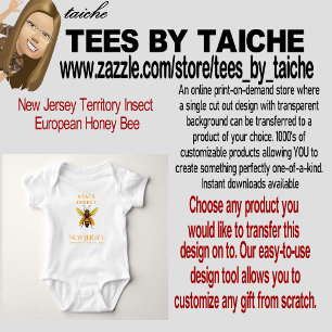 New Jersey Territory Insect European Honey Bee Baby Bodysuit