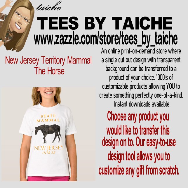 New Jersey Territory Mammal The Horse T-Shirt (Creator Uploaded)