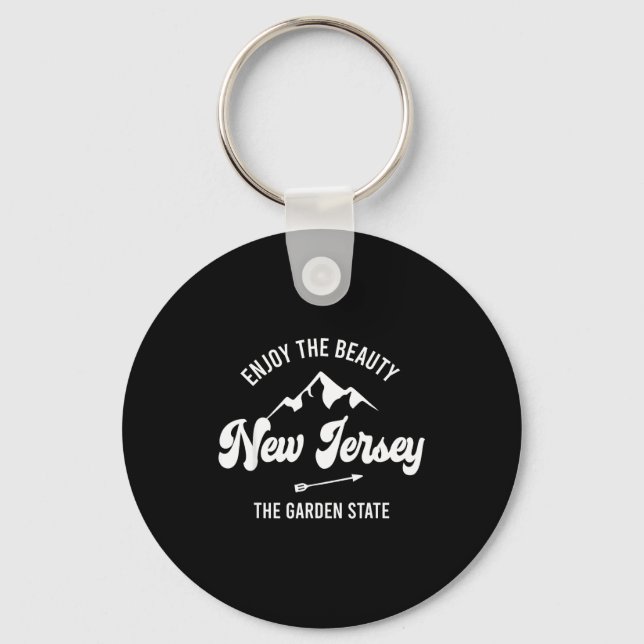 New Jersey - The Garden State - Enjoy The Beauty  Key Ring (Front)
