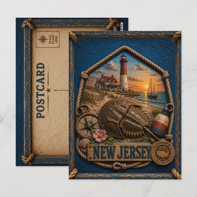 New Jersey Travel Postcard (Front/Back)