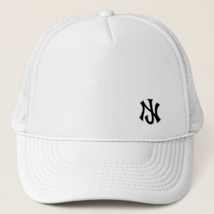 New Jersey trucker all white Hat