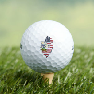 New Jersey United States Retro Map USA Souvenir Golf Balls
