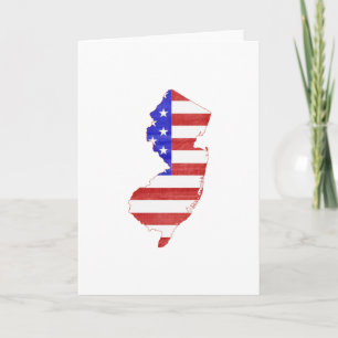 New Jersey USA flag Landscape Greeting Card