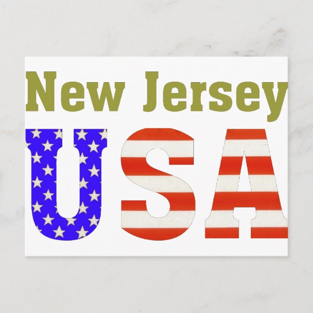 New Jersey USA! Postcard (Front)