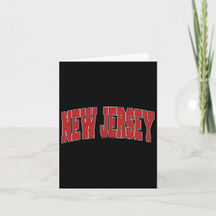 New Jersey Usa State Nj Varsity Style Vintage Spor Card