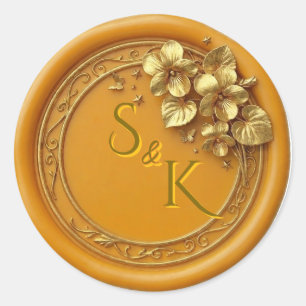 New Jersey Violet Wedding Wax Seal Sticker
