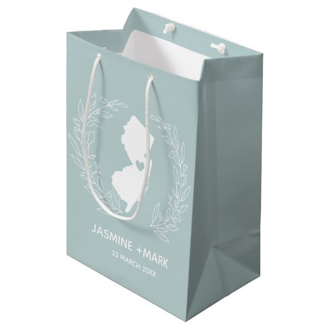 New Jersey wedding favours custom Medium Gift Bag (Front Angled)