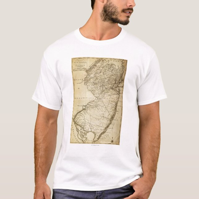 New JerseyPanoramic MapNew Jersey T-Shirt (Front)