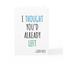 new job good Card Funny Rude Congratulations