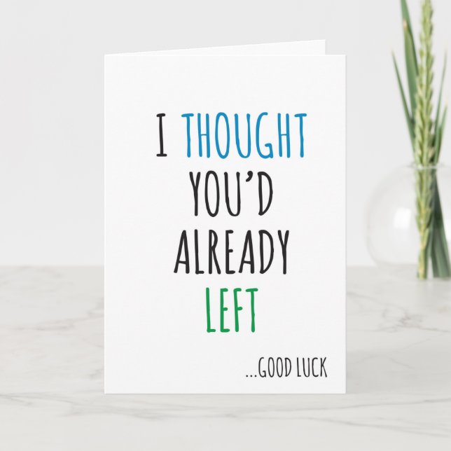 new job good Card Funny Rude Congratulations (Front)
