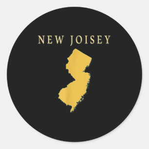 New Joisey Funny Classic Round Sticker