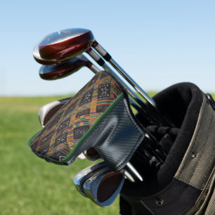 (NEW) Kente strip-weaving mudcloth Golf Head Cover