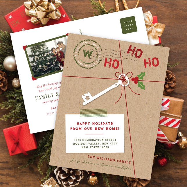 New Key Holiday Moving Announcement Postcard (Creator Uploaded)