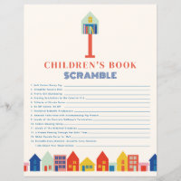 New Kid On Block Baby Shower Book Scramble Game