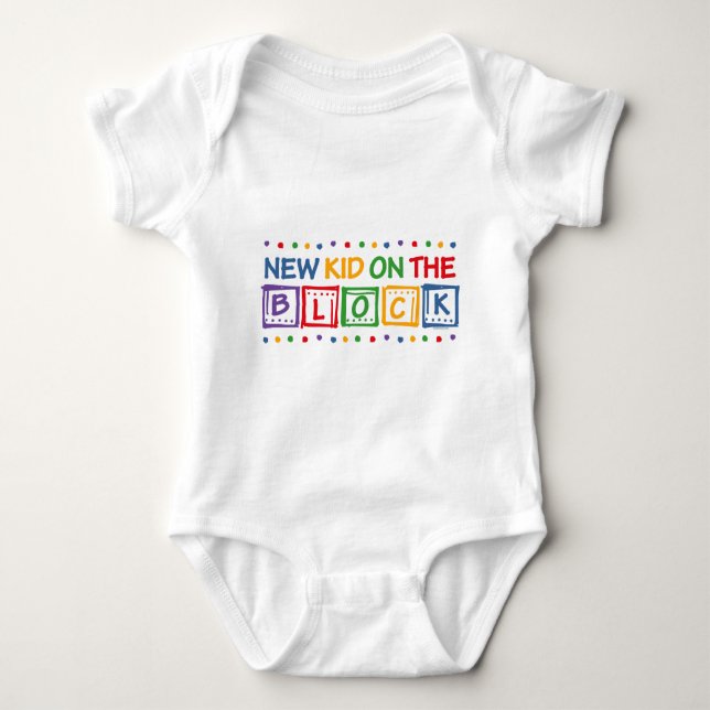New Kid on the Block Baby Bodysuit (Front)