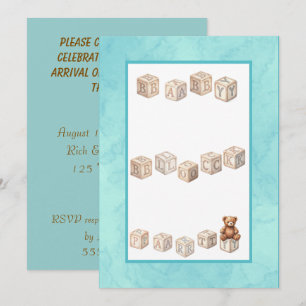 NEW KID ON THE BLOCK BABY SHOWER INVITATION