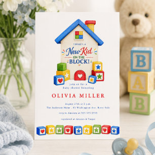 New Kid on the Block Baby Shower Invitation