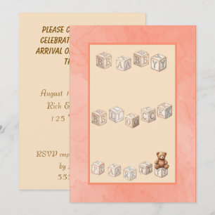 NEW KID ON THE BLOCK BABY SHOWER INVITATION