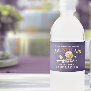 New Kid On The Block Baby Shower  Water Bottle Label
