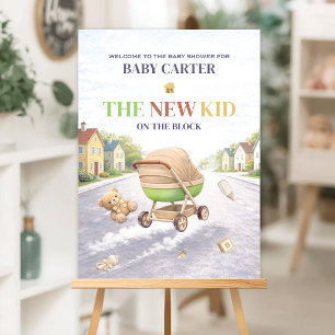 New Kid On The Block Baby Shower Welcome Poster