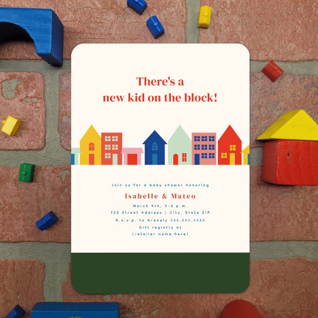New Kid On The Block Colourful Neighbourhood Invitation (Creator Uploaded)