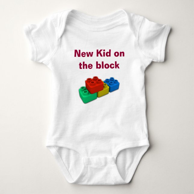 New kid on the block infant creeper. baby bodysuit (Front)